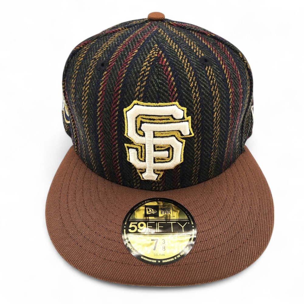San Francisco Giants‎ Herringbone 2 Tone Hat New Era 59FIFTY Fitted Sz 7 3/8 NEW